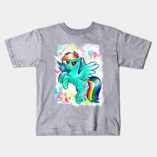 Rainbow Dash Kids T-Shirt by JerZyTattoos